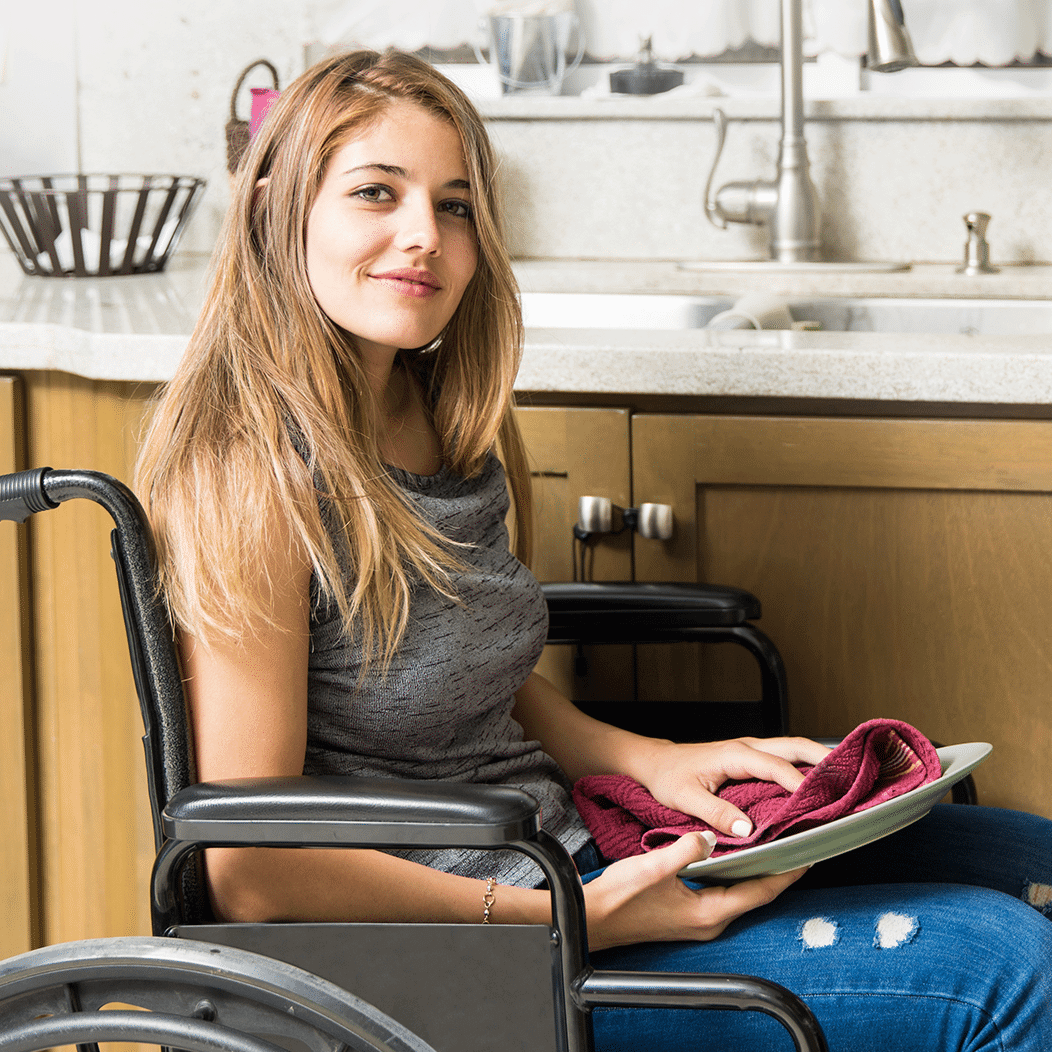 Disabled Woman In Kitchen